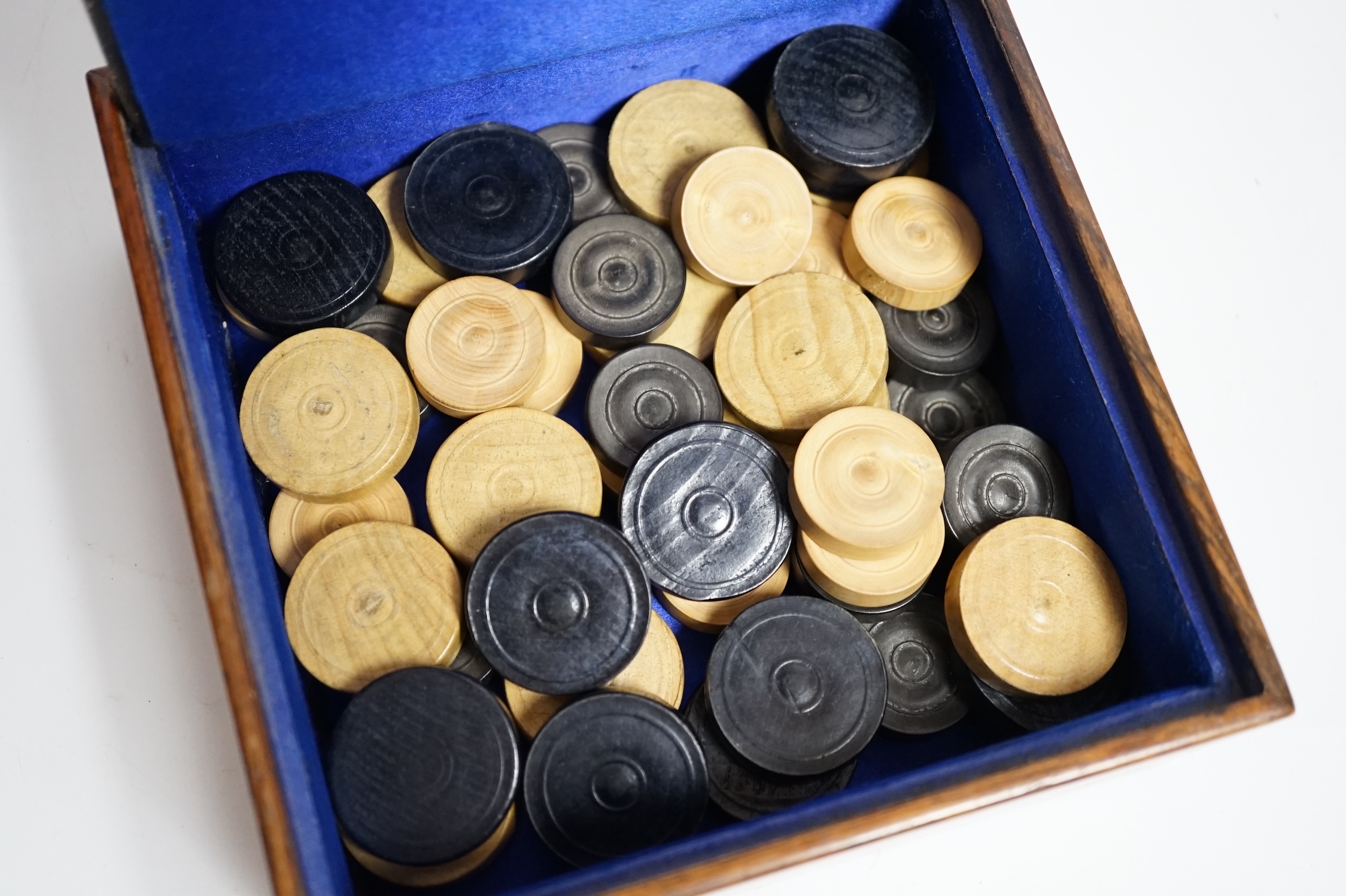 A 19th century Tunbridge ware perspective cube marquetry box, 15cmsq